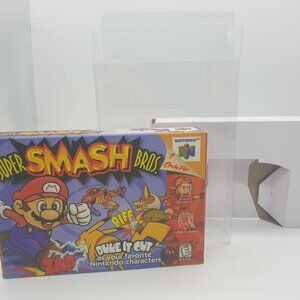 SUPER SMASH BROS FOR NINTENDO N64 REPLACEMENT BOX INCLUDES INSERT + CLEAR CASE